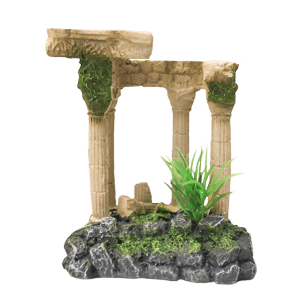 Fish Gear Sunken Ruins Aquarium Ornament - Unique Underwater Decor for Fish Tanks, Perfect for Tropical & Freshwater Aquariums