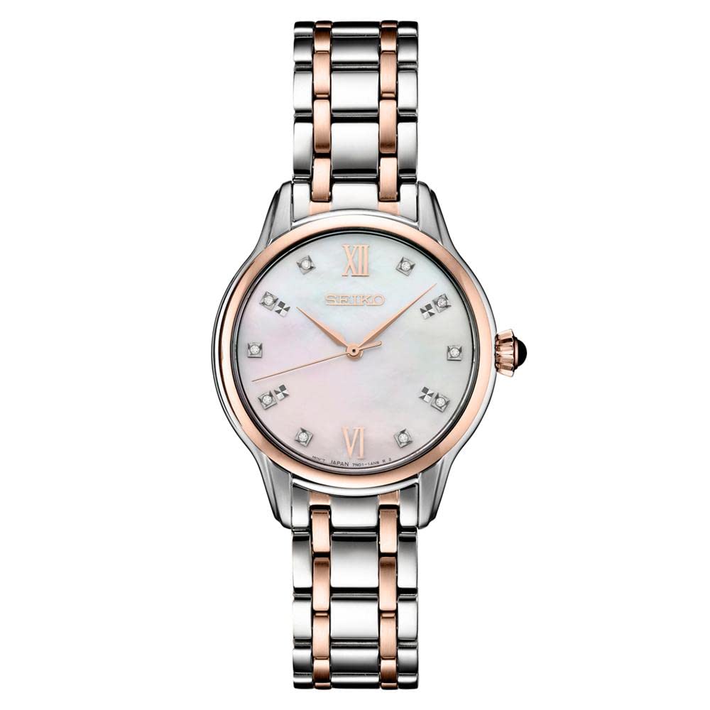 Seiko SRZ542 Women's Japanese Quartz Dress Watch - Stainless Steel Strap, Metallic Finish, 10mm Case - Elegant Timepiece for Business, Office & Formal Occasions