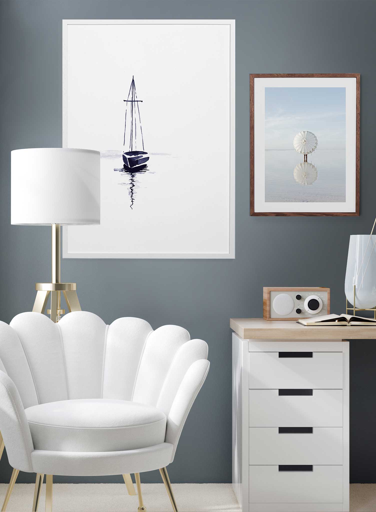 Sail Poster - Nautical Wall Art Decor for Home, Office & Boat - Perfect for Coastal & Beach House Themes