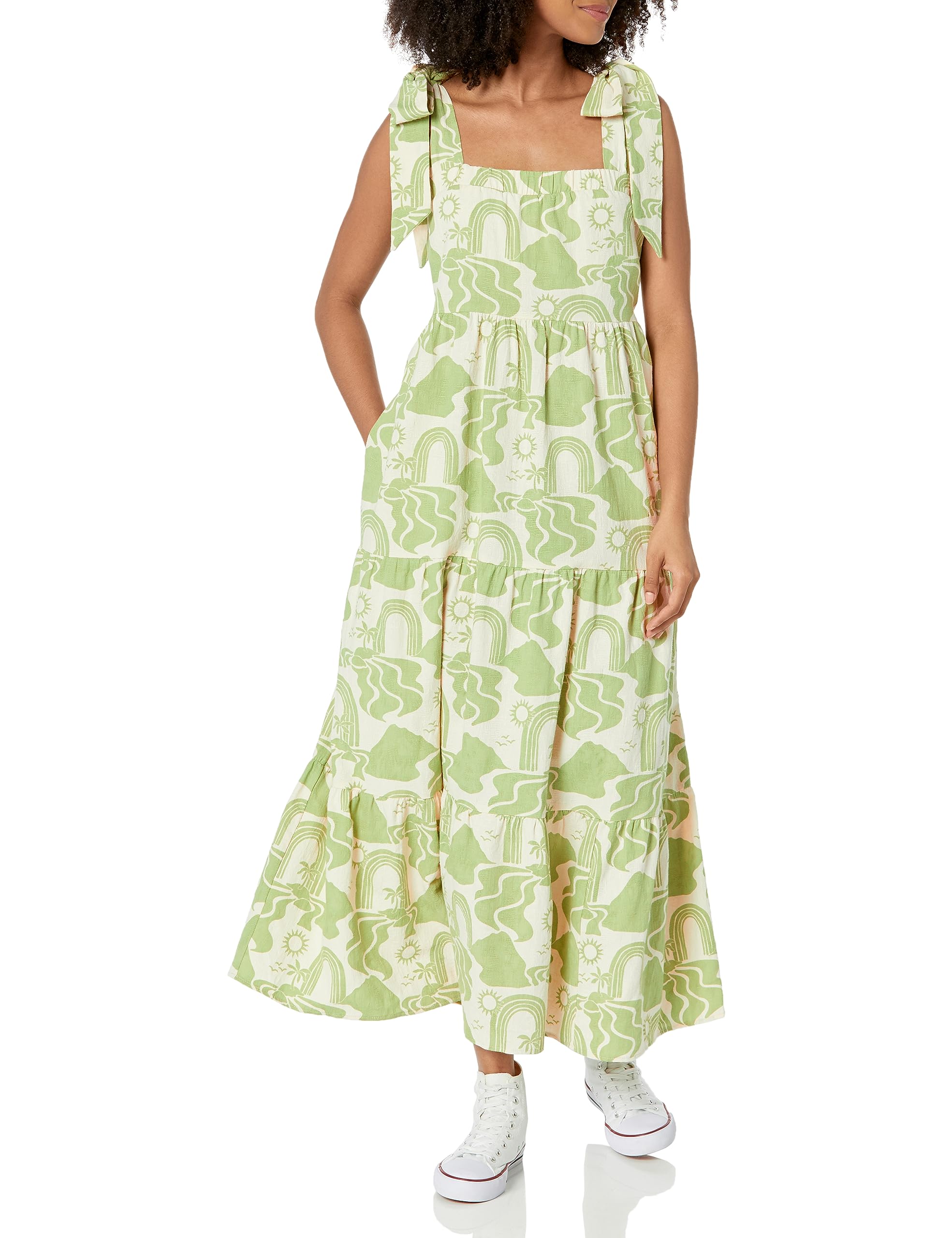 Show Me Your Mumu Women's Arabella Maxi Dress - Flowy Long Summer Dress with Floral Print, Perfect for Beach Vacations, Weddings & Date Nights