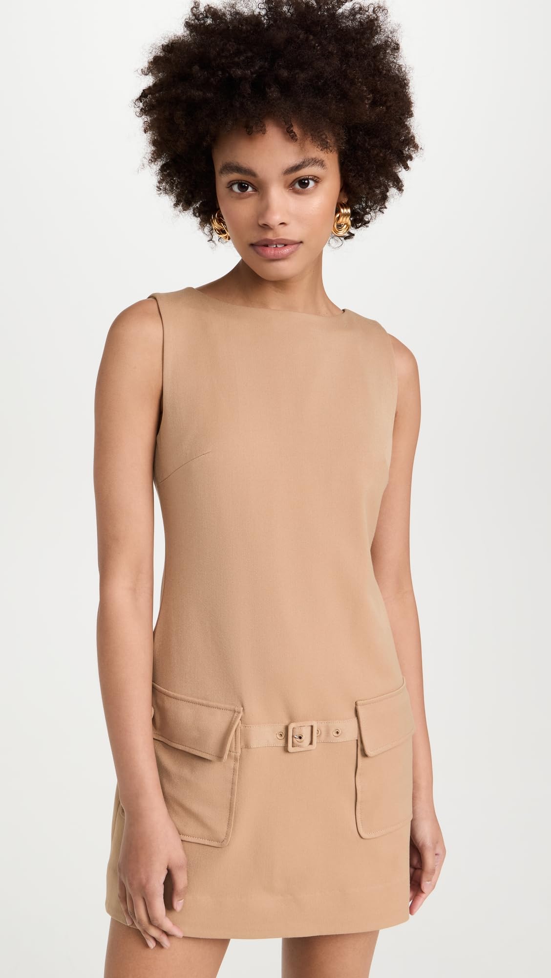 STAUD Women's Sheila Dress - Flowy Midi Dress with Puff Sleeves & Square Neckline | Perfect for Summer Weddings, Brunch & Date Nights