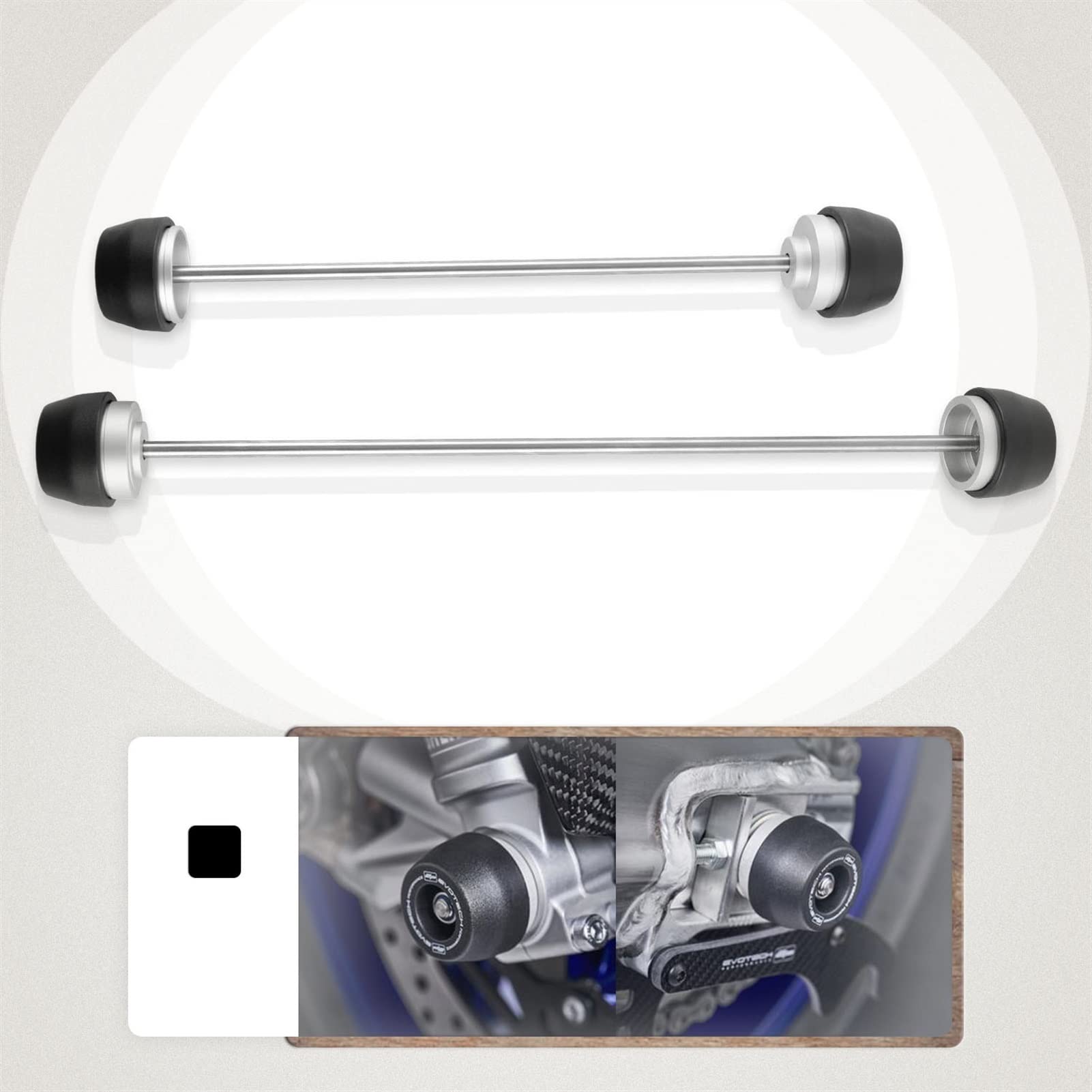 Yamaha YZF R1 2015-2021 & YZF R6 2017-2021 MT-10 Front & Rear Axle Frame Sliders - Motorcycle Wheel Protectors for Enhanced Crash Protection - Ideal for Track Days and Urban Riding