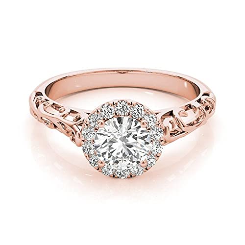 Molioaki Halo Moissanite Engagement Rings for Women - 10K/14K/18K Gold & Platinum Plated Silver - 6 Elegant Styles | Perfect for Proposals, Anniversaries & Special Occasions