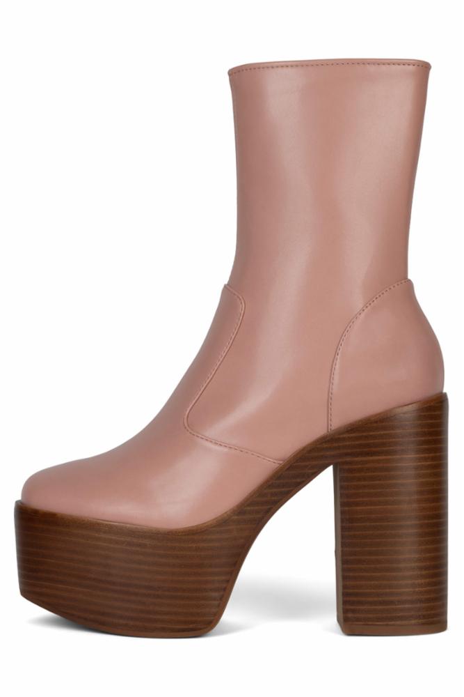 Jeffrey Campbell Women's Mexique 2 Pink M Suede Ankle Boots - Stylish & Comfortable for Casual Outings, Parties & Date Nights