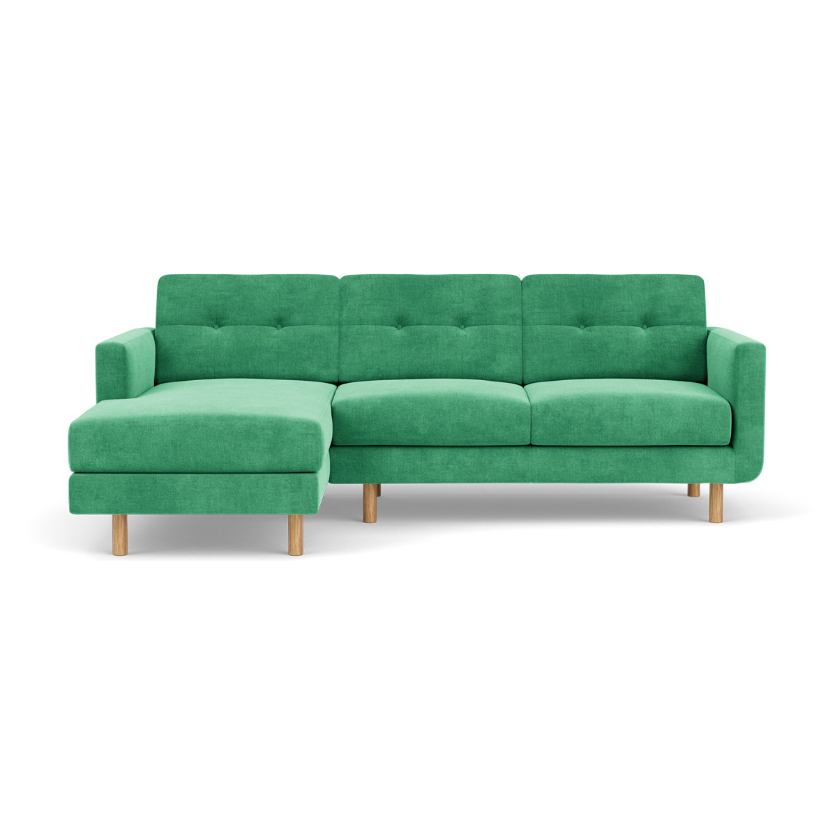 Conrad Fabric Left Chaise Sofa - Modern L-Shaped Sectional Couch with Reversible Chaise Lounge for Living Room, Apartment & Home Theater Comfortable Seating