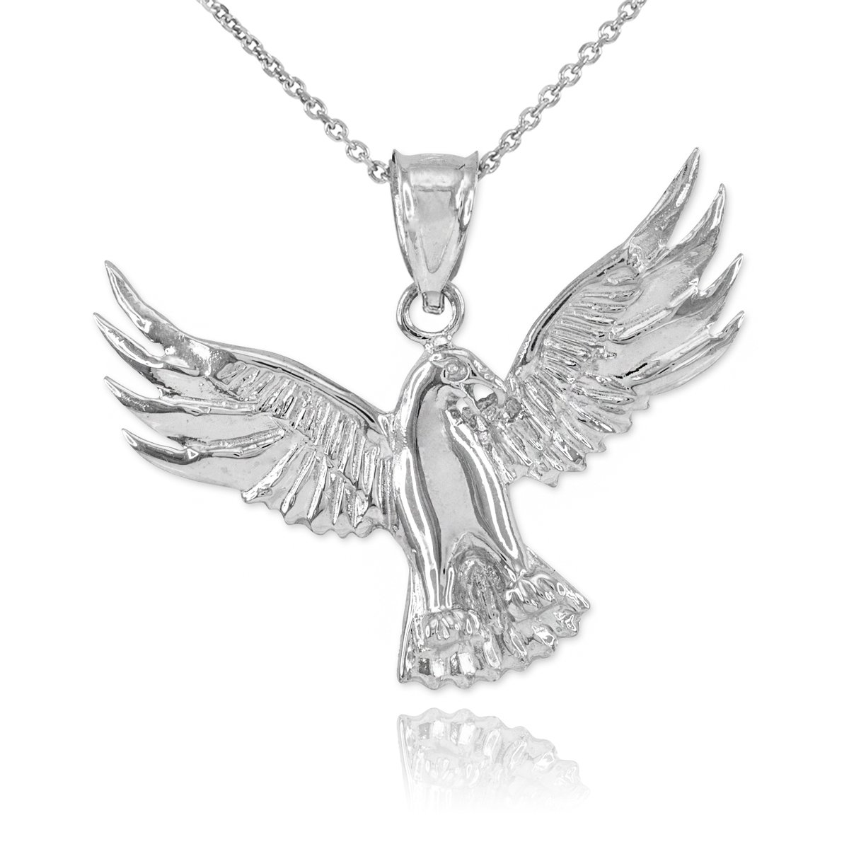 925 Sterling Silver Firebird Pendant Necklace - Elegant Jewelry for Gifts & Parties
