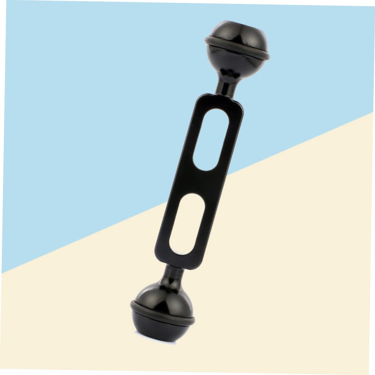 CLISPEED 13cm Aluminum Alloy Dual Ball Arm for Underwater Torch Diving - Adjustable Mounting Bracket for Scuba Diving Lights & Underwater Photography Equipment