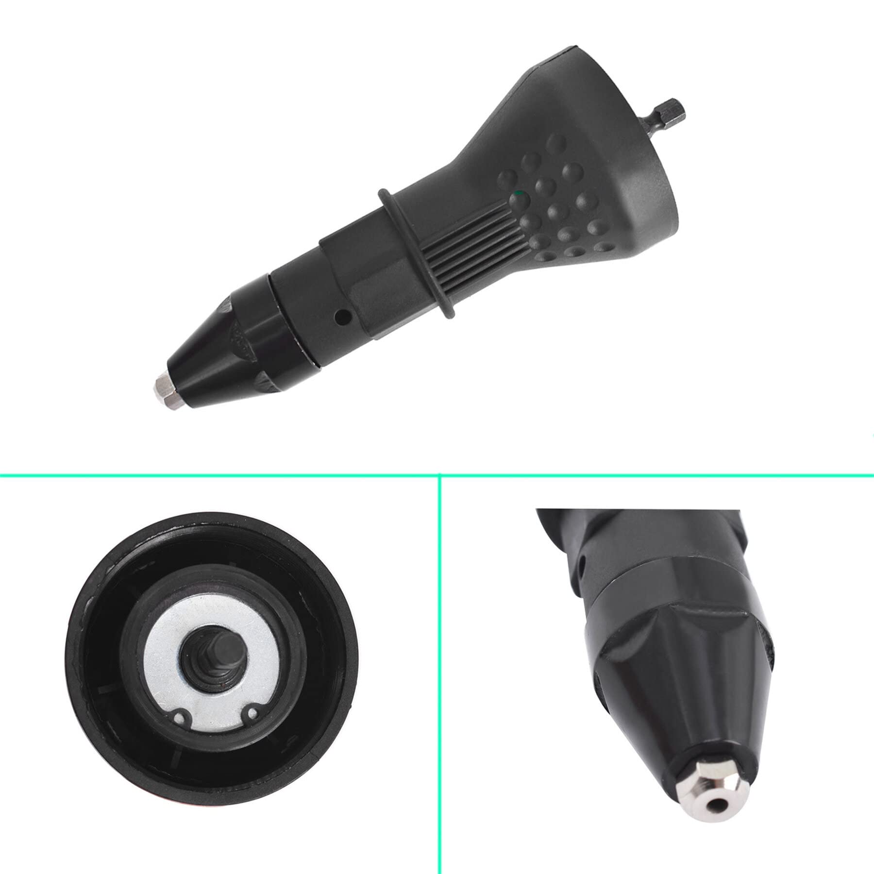 Marddpair Electric Rivet Nut Gun Drill Adapter - Cordless Riveting Tool Insert Nut Adaptor for DIY, Auto Repair & Metalworking Projects