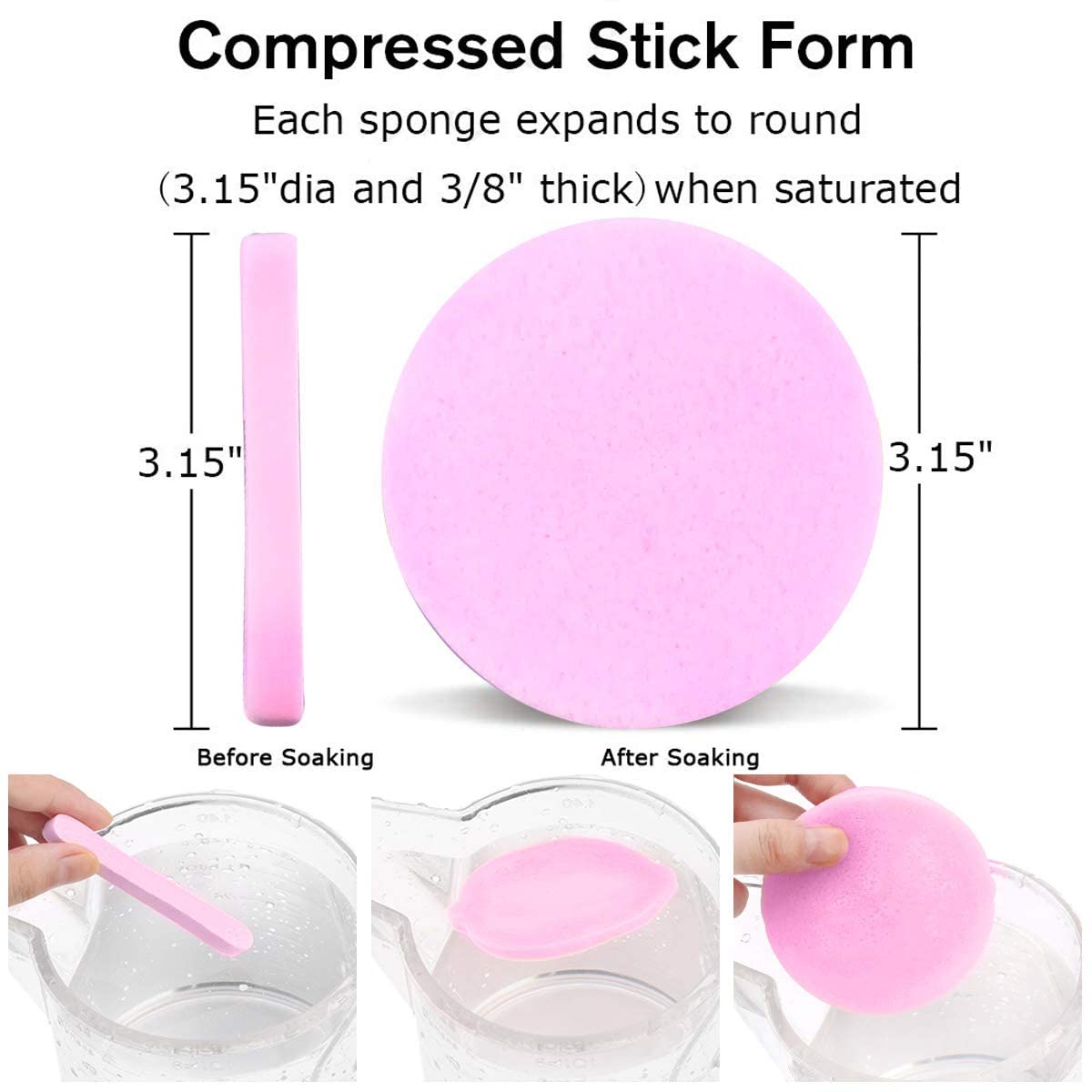 12-Count Natural Facial Sponges for Cleansing & Exfoliating | Professional Compressed Makeup Remover Sponges | Gentle Face Wash & Skincare Routine Essential