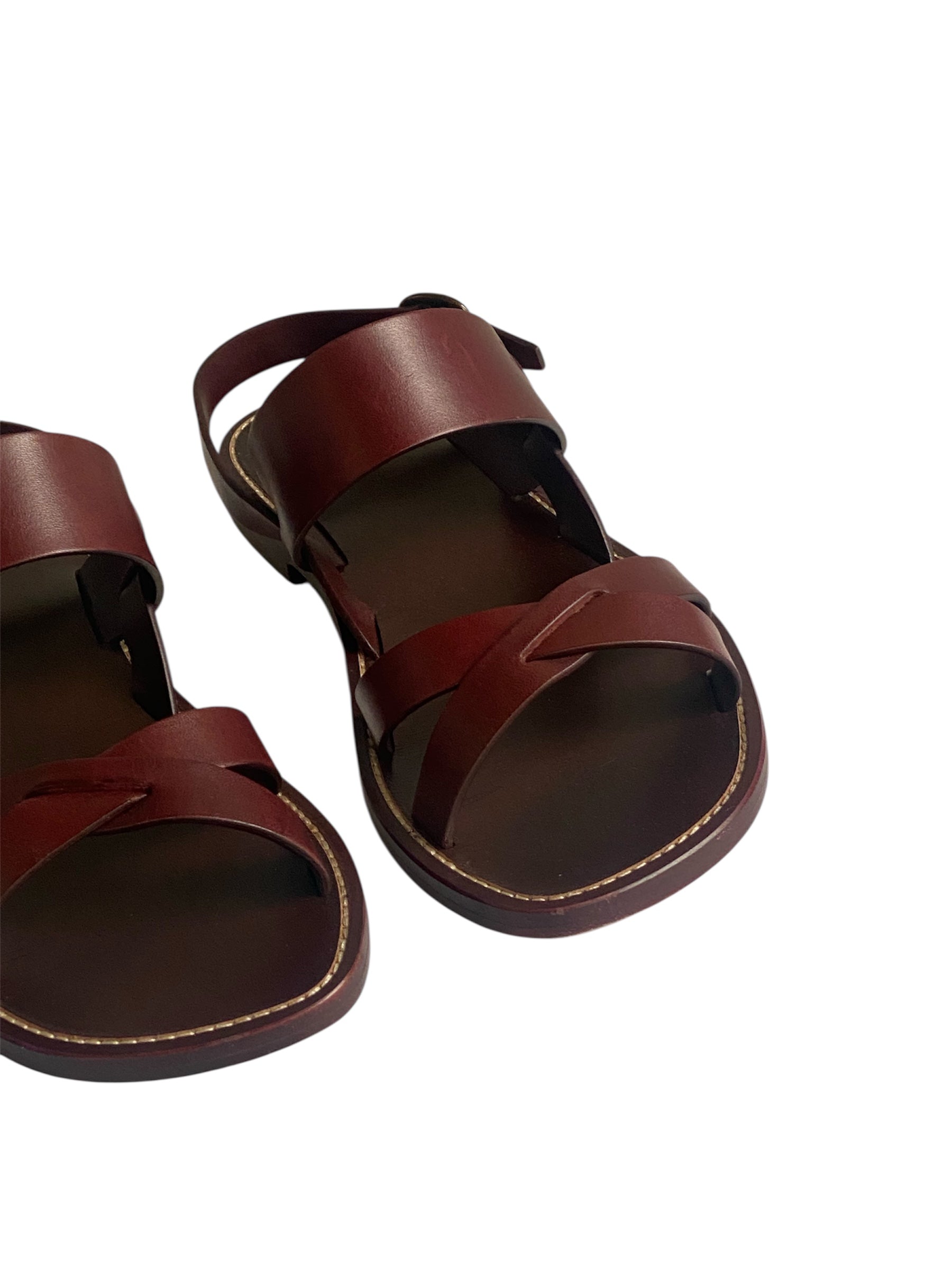 Celine Brown Leather Lerins Sandals Size 40 - Women's Luxury Designer Slide Sandals for Summer, Beach & Vacation Outfits