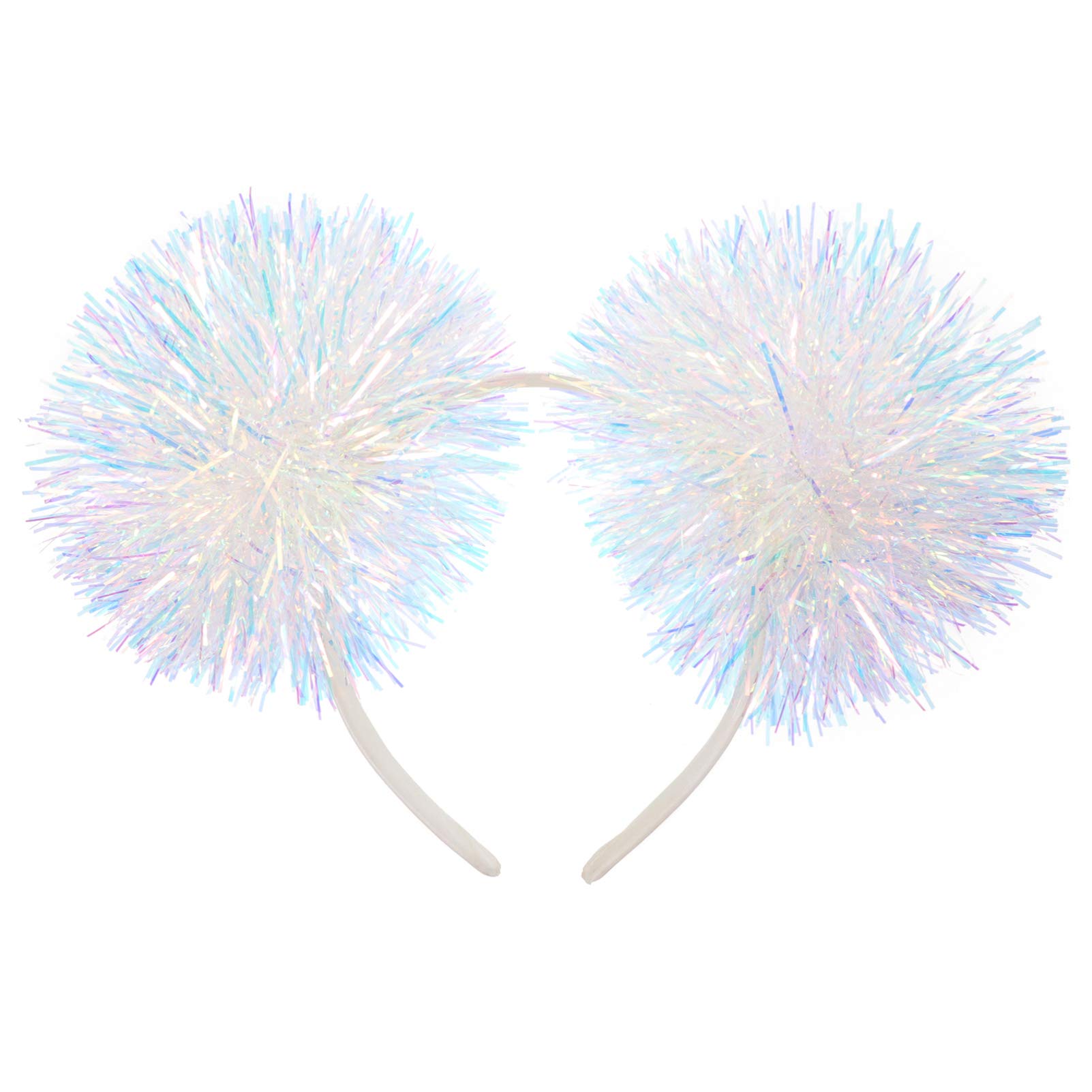 Lurrose Glitter Pom Pom Headband - Fun Christmas Hair Accessory for Kids & Children | Perfect for Holiday Parties, School Events & Festive Celebrations
