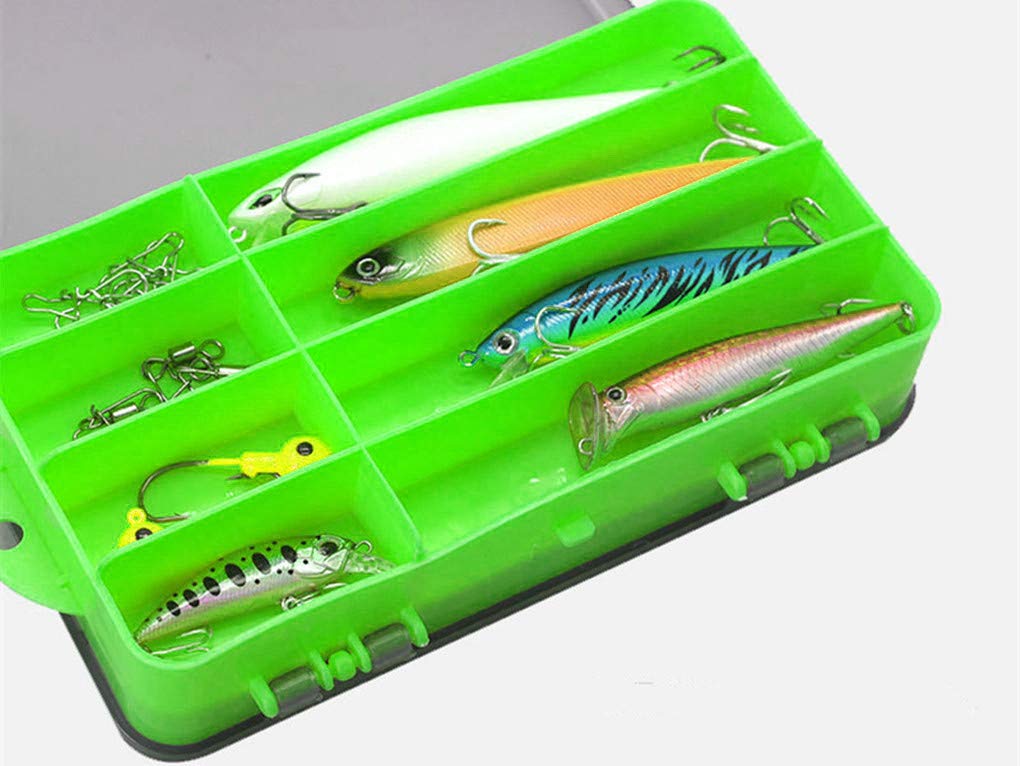 Toasis 2-Sided Plastic Fishing Lure Storage Box - Waterproof Tackle Organizer Container for Hooks, Baits & Small Fishing Gear - Perfect for Boat, Kayak & Shore Fishing Trips
