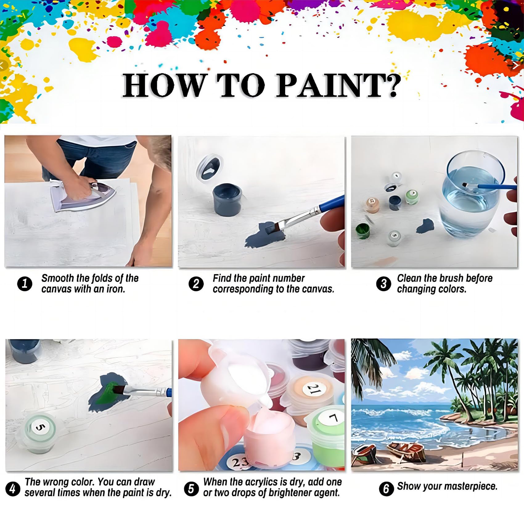 Moon and Sun Paint by Number Kit for Adults - Beginner Friendly DIY Painting Set with 16x20 Inch Canvas - Perfect for Home Wall Decor, Relaxation & Creative Gift Ideas