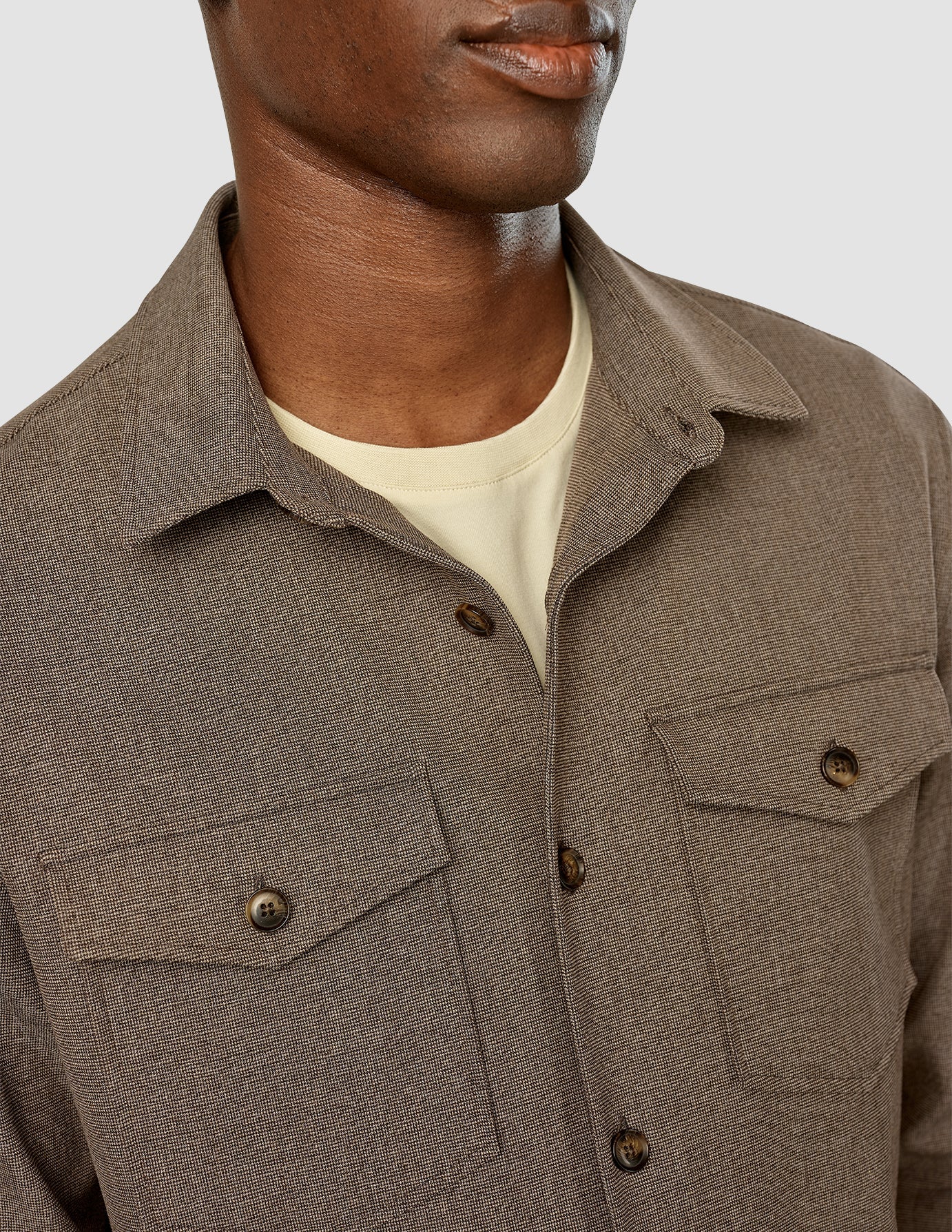 Essential Overshirt in Almond Color - Lightweight Layering Jacket for Men & Women | Perfect for Casual Outfits, Outdoor Adventures & Travel