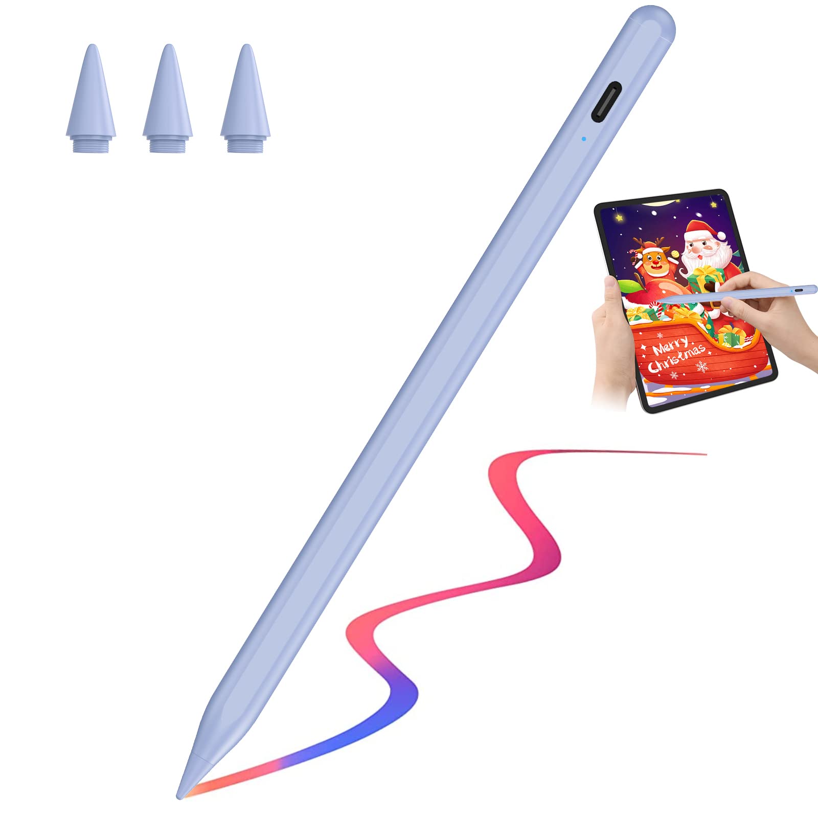 Fast Charging Stylus Pen for iPad (5-Minute Charge) - Compatible with iPad 9th/10th Gen, iPad Pro 11/12.9