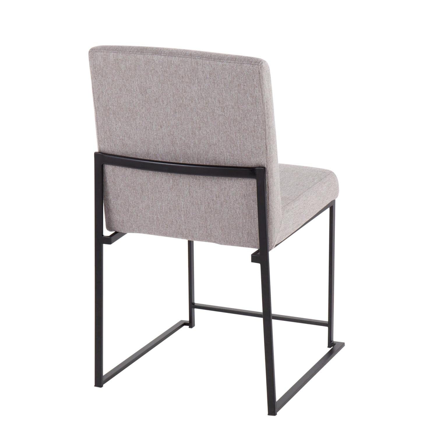 LumiSource High Back Fuji Dining Chair - Set of 2 Modern Upholstered Kitchen Chairs for Dining Table | Comfortable Contemporary Seating for Home, Restaurant & Office Use