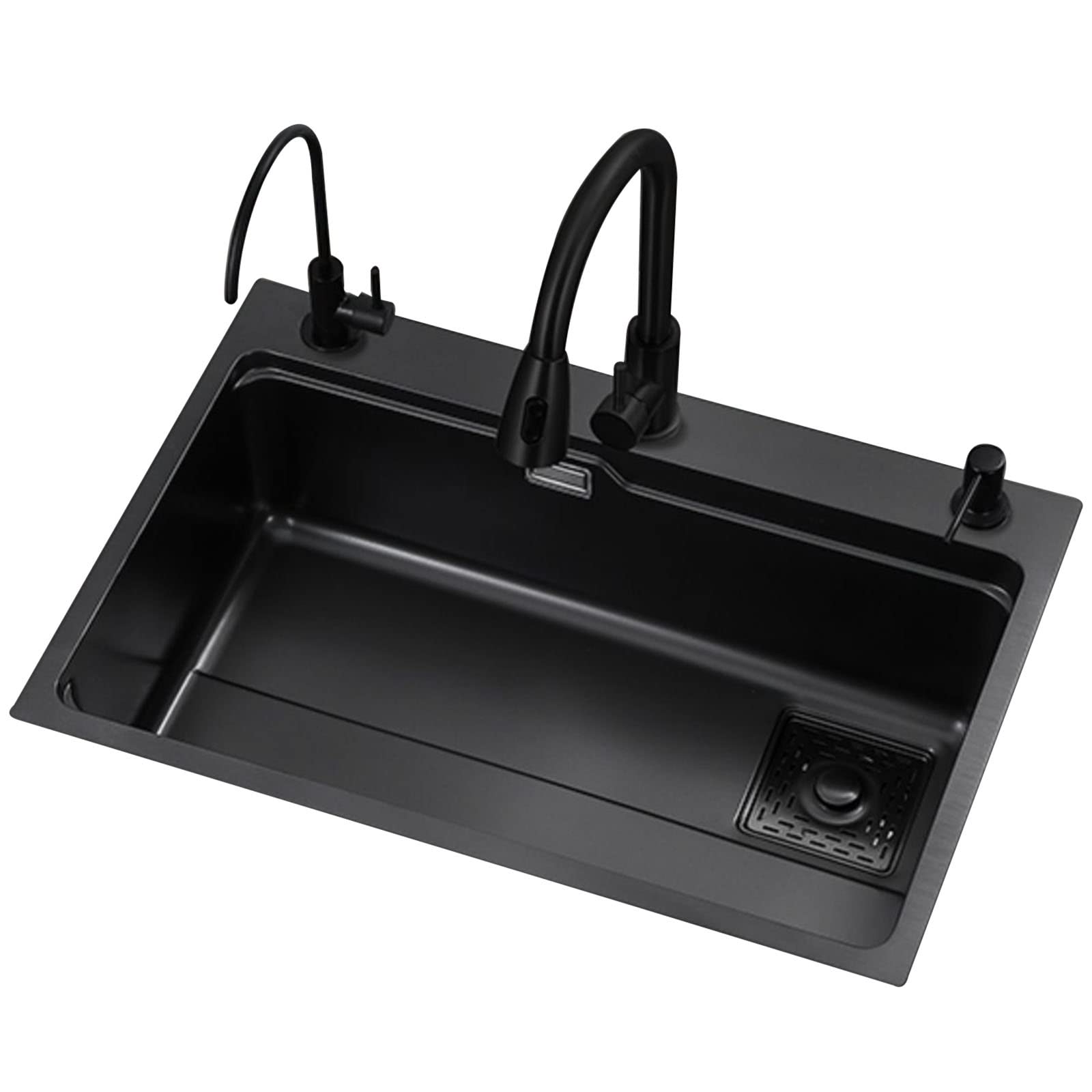 Premium Handmade Stainless Steel Kitchen Sink - Single Bowl Design with 9 Accessories | Fits Multiple Countertops | Perfect for Modern Kitchens & Remodeling Projects