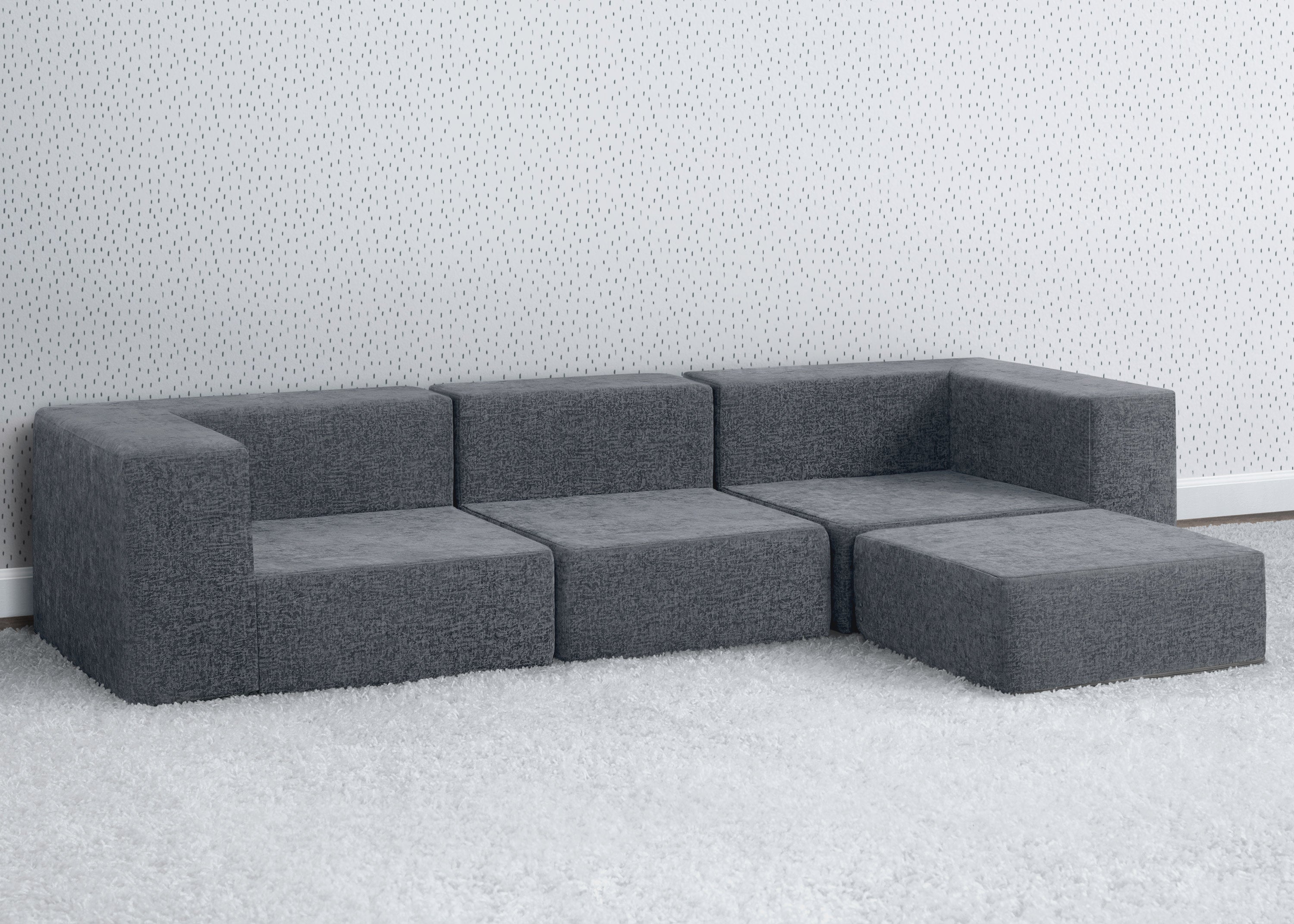 Modern Cozee 4-Piece Sectional Sofa Set with Storage | L-Shaped Living Room Couch for Small Spaces | Perfect for Apartments, Condos & Cozy Home Decor