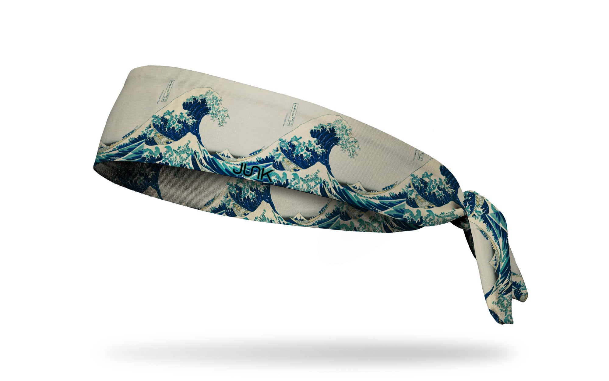 Hokusai Flex Tie Headband - Adjustable Soft Fabric Hair Band for Women & Men - Perfect for Yoga, Running, Workouts, and Everyday Use