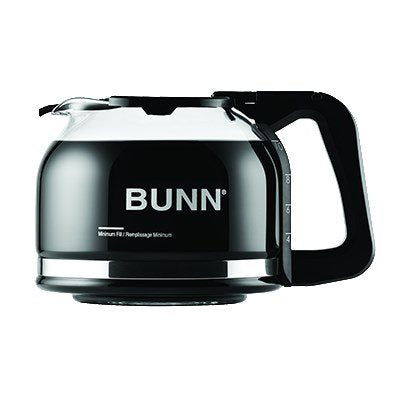 Bunn 1.9 Liter Drip-Free Glass Coffee Decanter with Black Handle - Perfect for Home, Office, and Restaurant Coffee Brewing