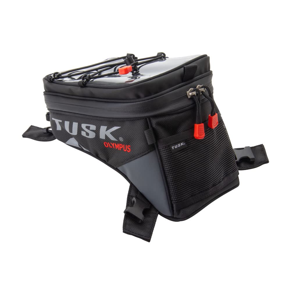 TUSK Olympus Small Black/Grey Motorcycle Tank Bag for Yamaha TENERE 700 (2021-2024) - Durable Waterproof Storage for Adventure Riding & Commuting
