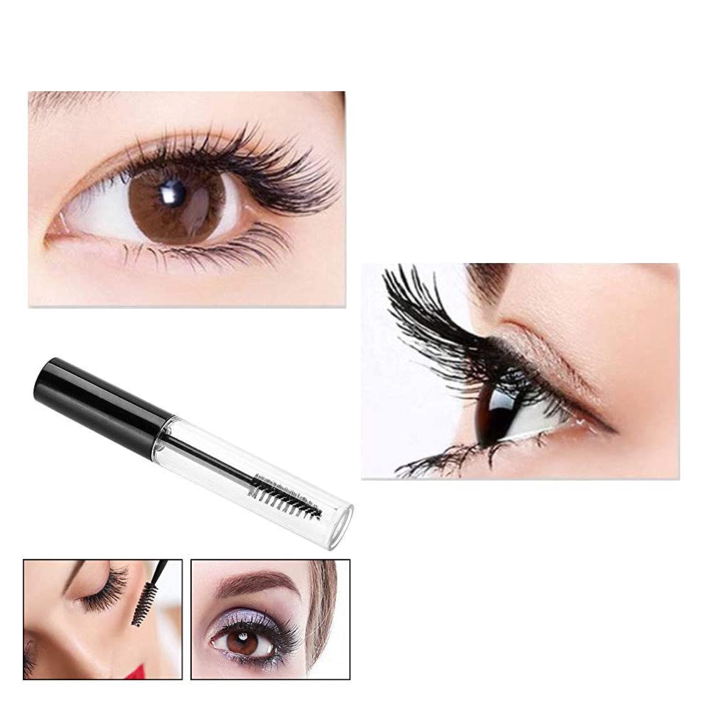 5 Pack 10ml Empty Mascara Tubes with Rubber Insert & Funnel - Portable Premium Eyelash Extension Bottles for DIY Makeup, Travel, Salon & Professional Use