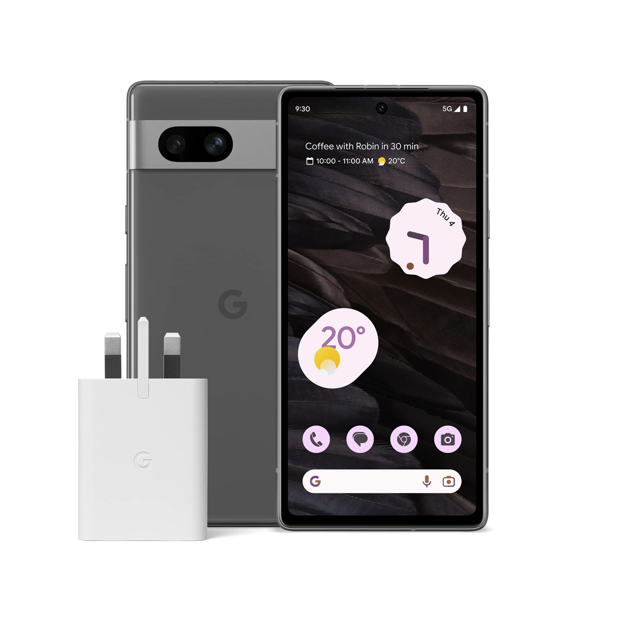 Google Pixel 7a Unlocked 5G Android Smartphone with 30W Fast Charger Bundle - 6.1