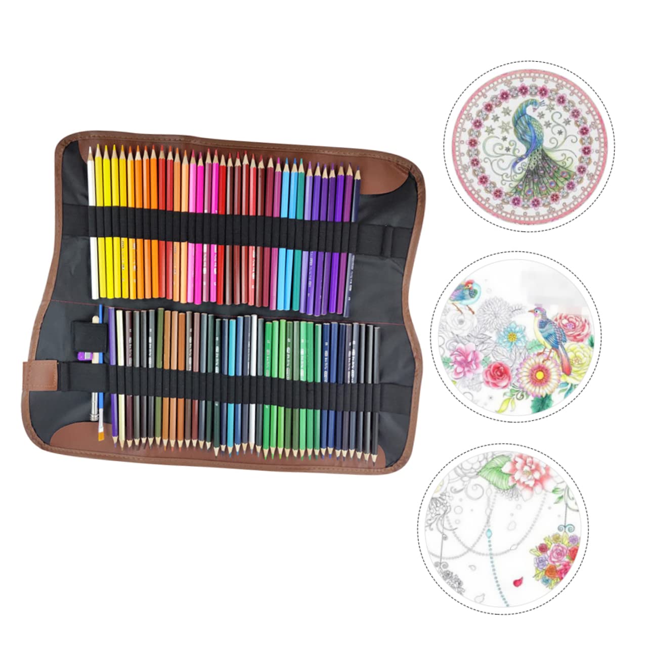 BELLIFFY 12-Colored Pencils Set with Sequin Pencil Case - Vibrant Wooden Highlighters for School, Office & Art Projects - Perfect for Coloring, Note Taking & Creative Drawing