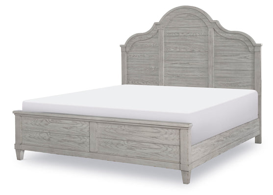 Belhaven Complete Panel Bed in Pearl Silver - Modern Queen Size Bed Frame with Upholstered Headboard for Bedroom Decor