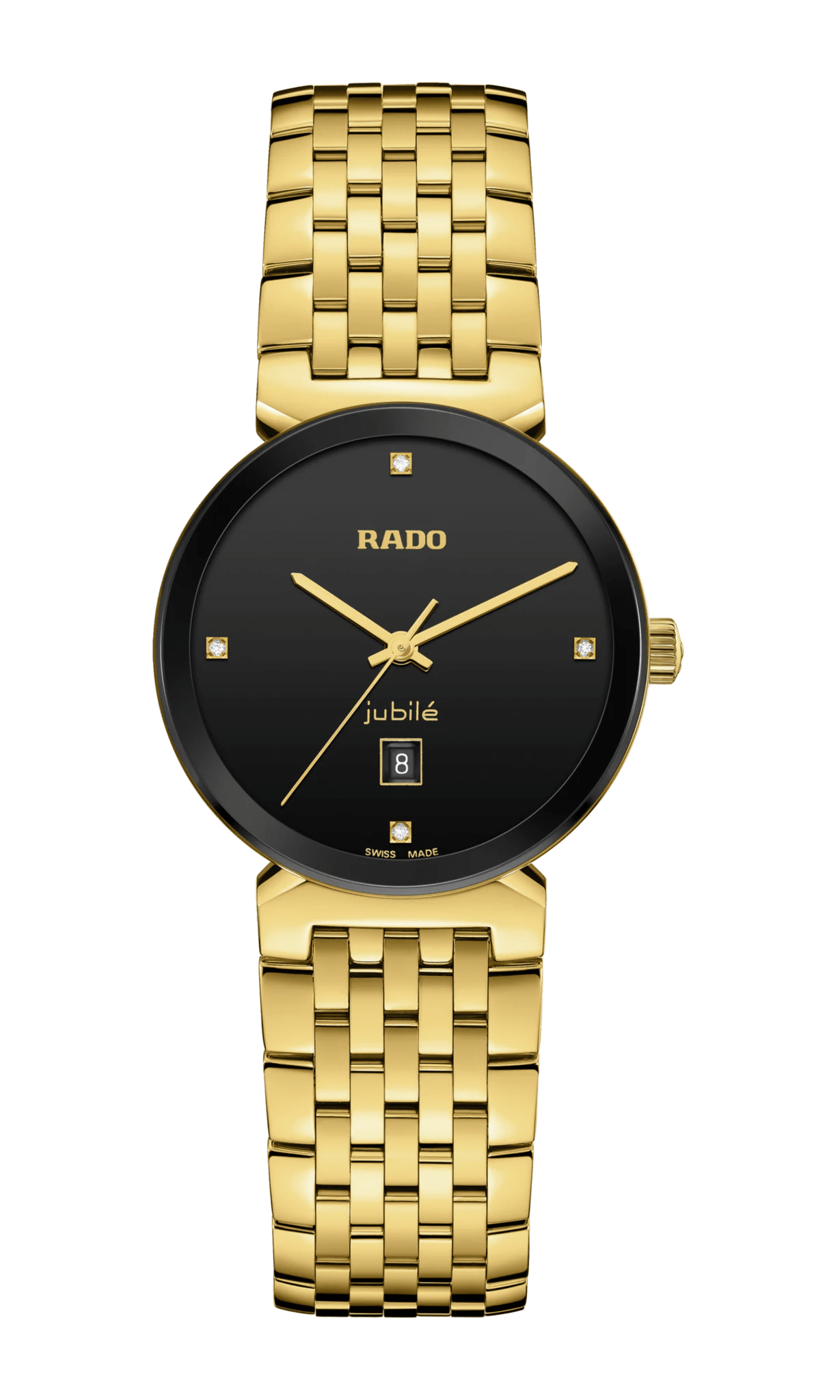RADO Florence Classic 30mm Gold Women's Watch with Diamonds R48915703 - Elegant Luxury Timepiece for Business, Parties & Special Occasions