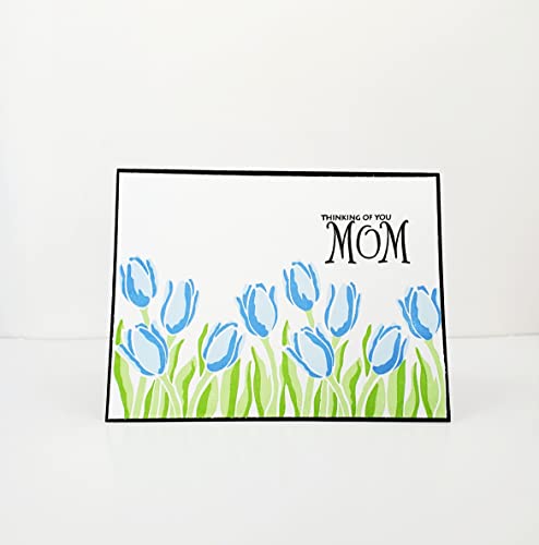 Beautiful Spring Tulips Greeting Card for Mother's Day - Perfect for Mom's Birthday, Thank You Gifts & Special Occasions