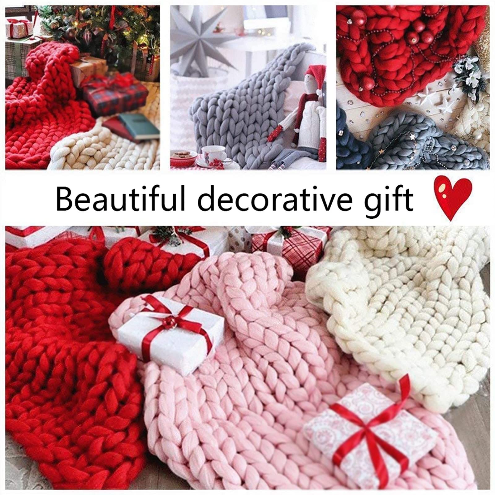Handmade Chunky Knit Blanket - Ultra Soft & Warm Tightly Woven Throw - Cozy Home Decor for Bedroom, Sofa & Nursery - Perfect Gift for Baby Shower, Housewarming & Christmas