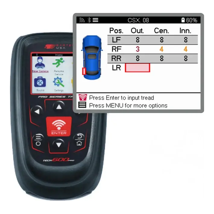 Bartec TDR100 Tread Rite Tool - Professional Tire Tread Depth Gauge for Accurate Tire Inspection & Safety Check | Perfect for Auto Mechanics, Truck Drivers & DIY Car Maintenance
