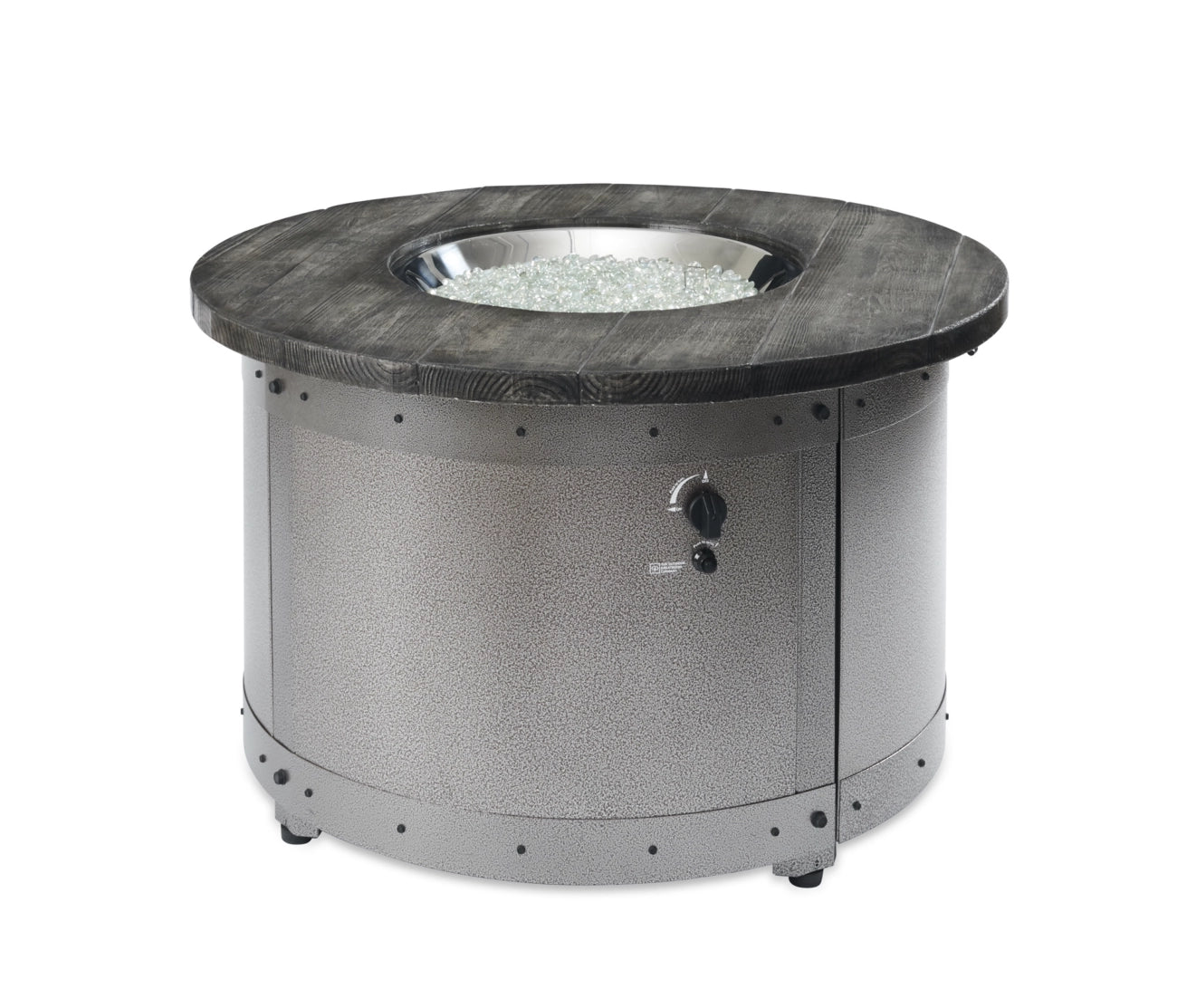 The Outdoor Greatroom Company Edison Round Gas Fire Pit Table - Outdoor Patio Heater for Backyard, Deck, and Garden - Perfect for Entertaining and Relaxing