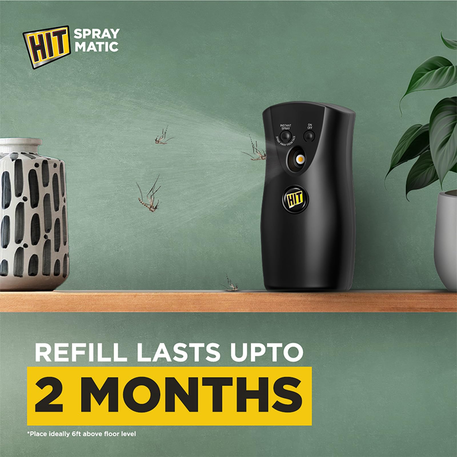 Automatic Mosquito Repellent Dispenser Refill - 2 Hour Spray Intervals for 6 Hours of Protection | 12 Hour Mosquito Control | Long-Lasting 2 Month Supply | Ideal for Patios, Camping & Outdoor Activities