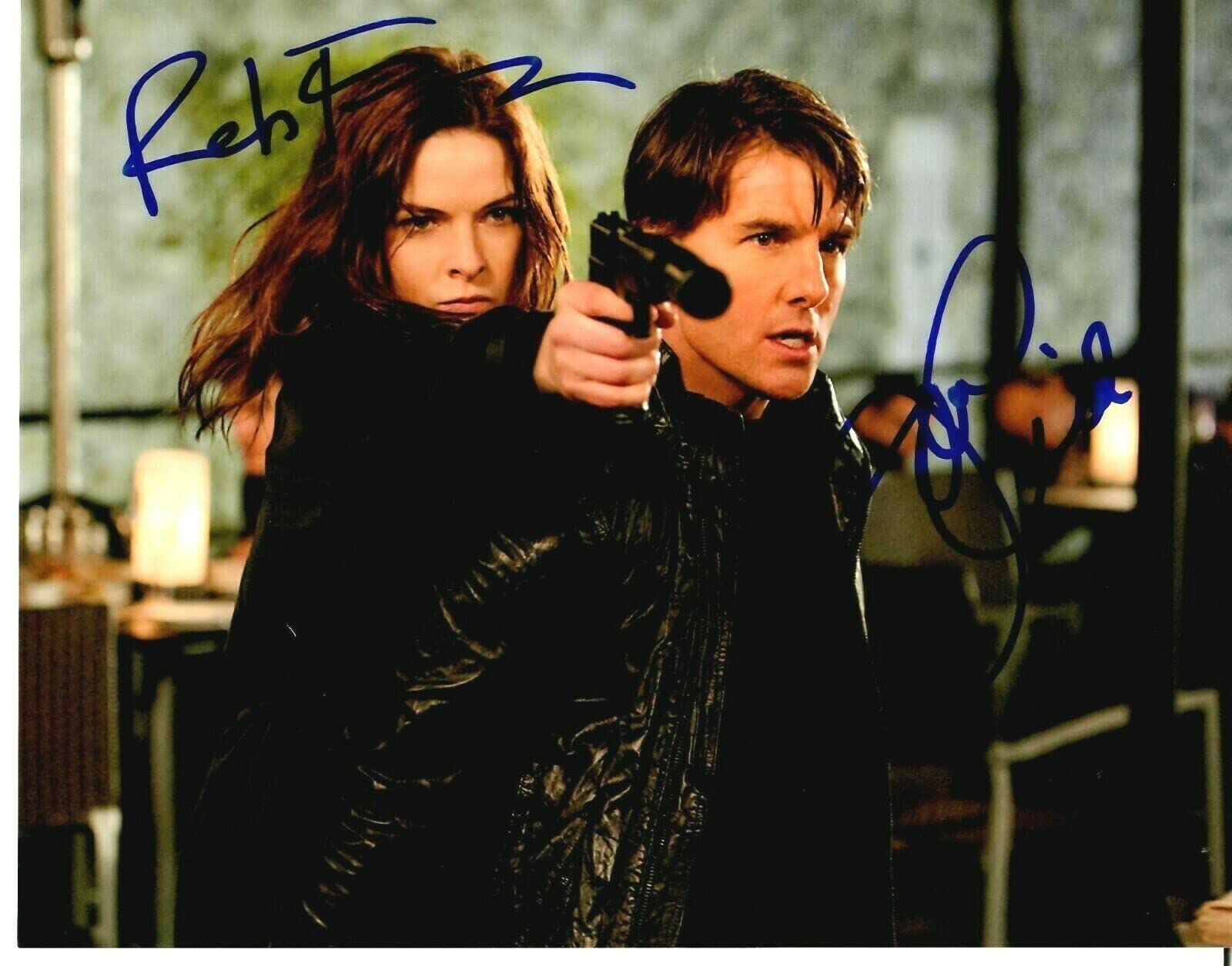 Tom Cruise & Rebecca Ferguson Autographed 10x8 Color Photo from Mission: Impossible - Authentic COA - Perfect for Movie Memorabilia Collectors & Home Theater Decor