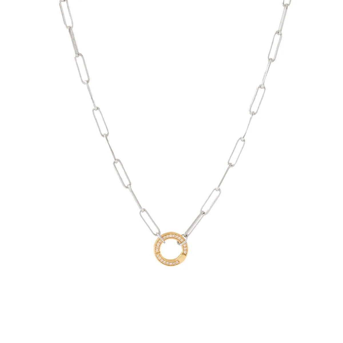 POISE Oval Link Open Ended Necklace in Silver - Adjustable Chain for Layering & Stacking - Perfect for Everyday Wear & Gift Giving