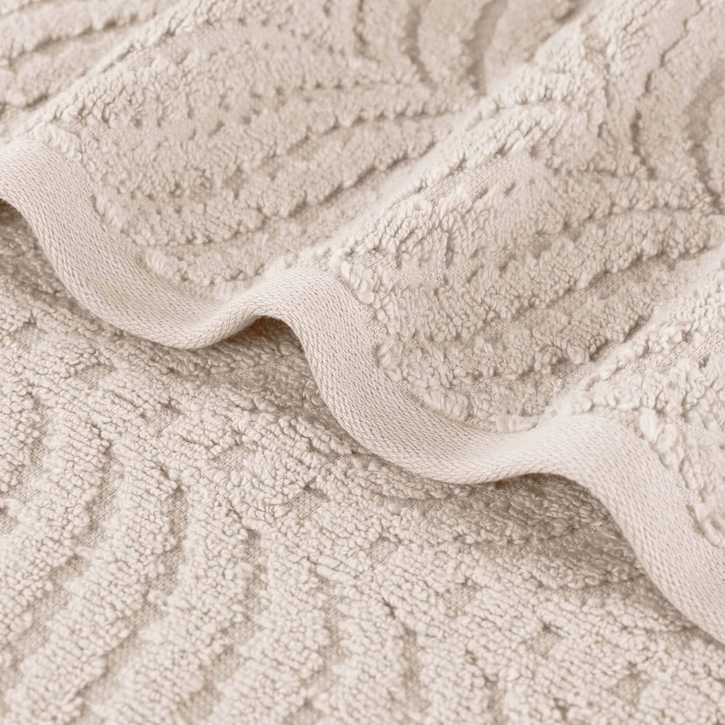Premium Zero Twist Cotton Jacquard Chevron Face Towels - Set of 12 | Soft & Absorbent Bath Towels for Spa, Gym, and Luxury Home Use