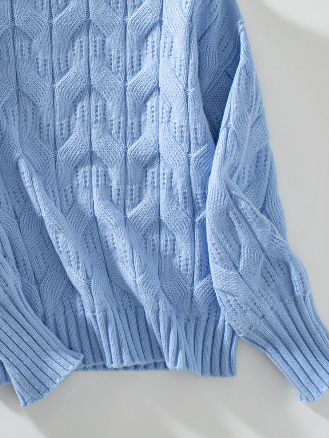 Cozy Cable Knit Mock Neck Long Sleeve Sweater for Women - Winter Warm Pullover - Perfect for Office, Date Night & Holiday Outfits