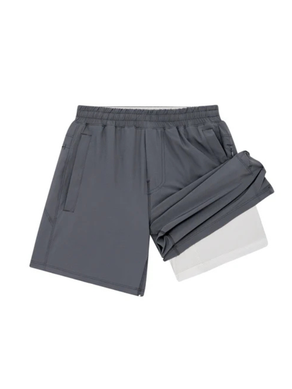 Freeballers 6-Inch Inseam Workout Shorts for Men - Breathable Gym Running Athletic Shorts in Charcoal Grey - Perfect for Training, Jogging & Casual Wear
