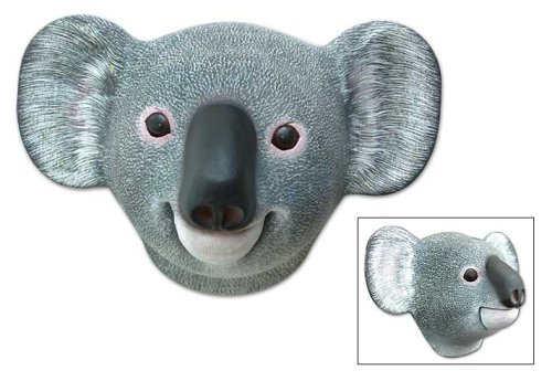 Handmade Wooden Koala Mask - Authentic Australian Aboriginal Art - Perfect for Home Decor, Wall Art & Cultural Gifts