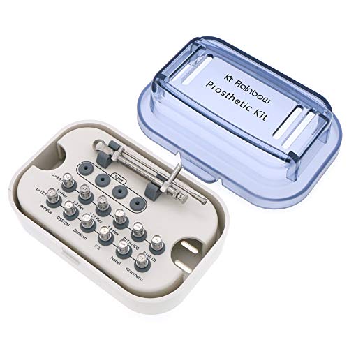 Dental Implant Torque Wrench Kit - 10-70NCM Ratchet Wrench with 12Pcs Drivers & Sterilized Box - Professional Teeth Model Practice Tools for Dentists & Students | Perfect for Dental Clinics, Schools & Training