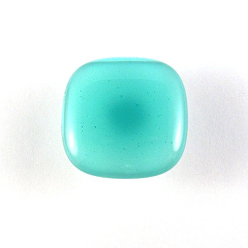 Celestial Blue Glass Cabinet Knobs - 2PC Set, Rounded Square Design, Colormax Collection (118 Colors) - Perfect for Kitchen Cabinets, Bathroom Vanities & Furniture Upgrades