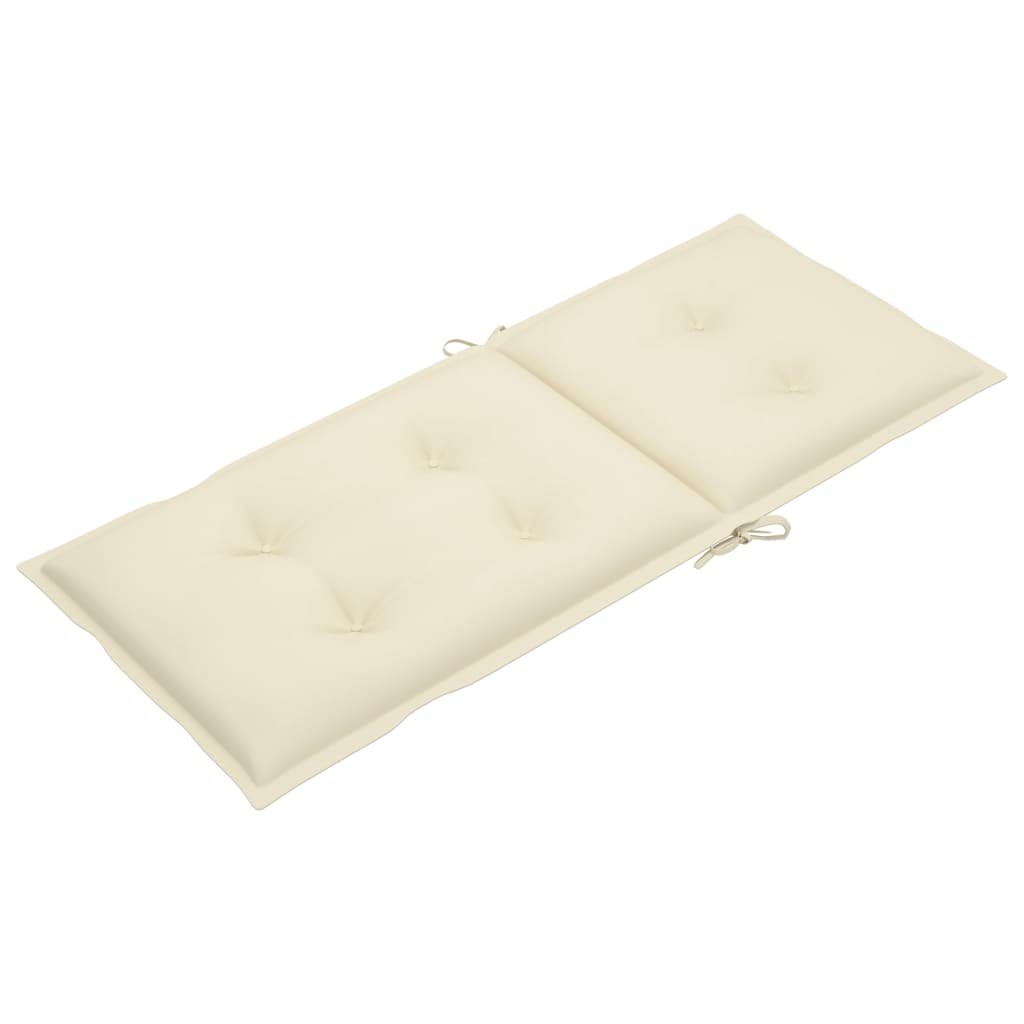 FAMIROSA 4-Piece Garden Chair Cushions Set - Cream Outdoor Patio Seat Cushions 47.2