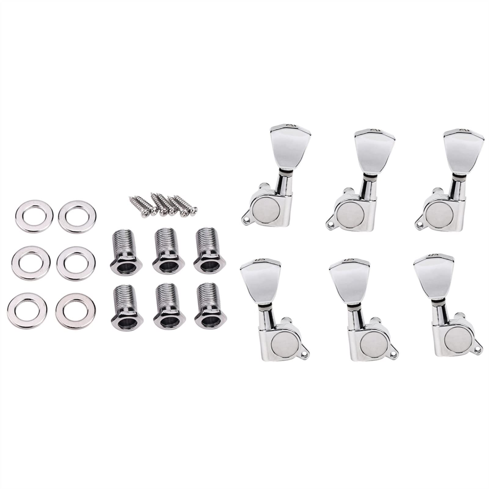 6-Piece 3R 3L Guitar Tuning Pegs Machine Heads - Premium Replacement Tuners for Acoustic & Electric Guitars - Perfect for String Tuning & Guitar Maintenance (Ideal for Musicians, Performers & DIY Guitar Repair)