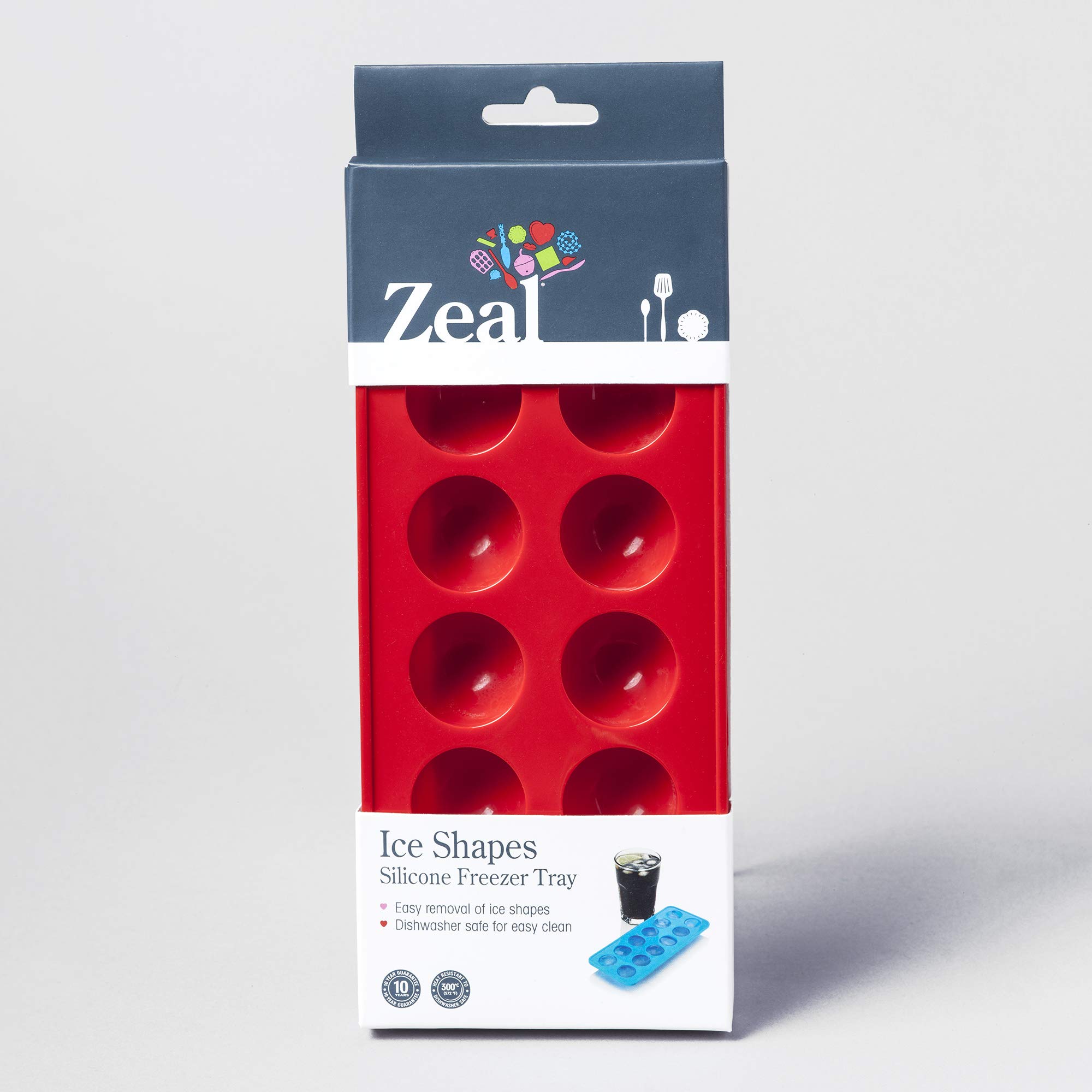 Premium Zeal Silicone Ice Cube Tray - 2 Pack, BPA-Free Flexible Red Ice Cube Molds for Cocktails, Whiskey & Cold Drinks - Perfect for Home Bars, Parties & Summer Beverages