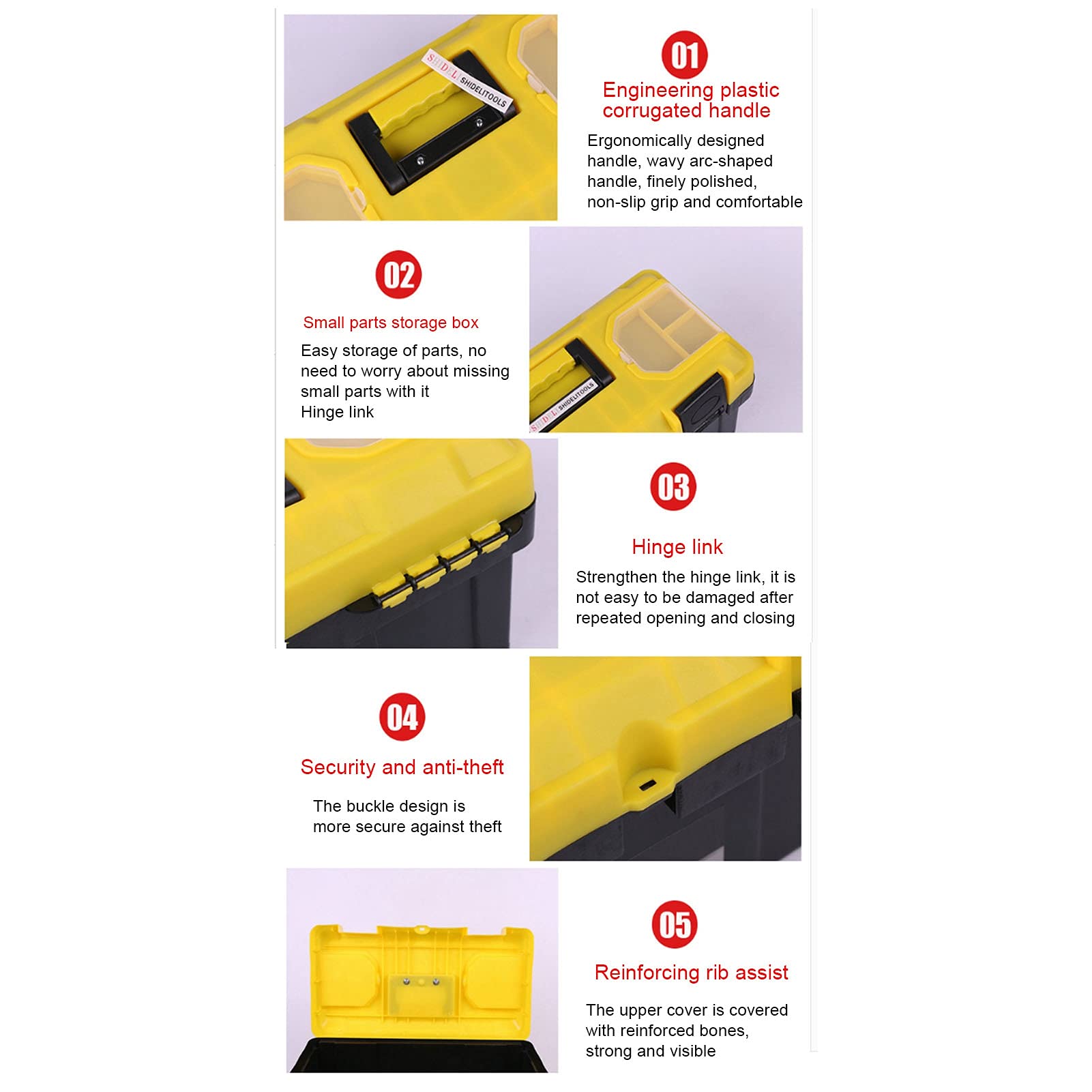 Heavy Duty Rolling Tool Box with Wheels - Shockproof & Sealed Storage Case with Non-Slip Handle - Professional & Home Use for Tools, Equipment & DIY Projects - Perfect for Workshops, Garages & Job Sites