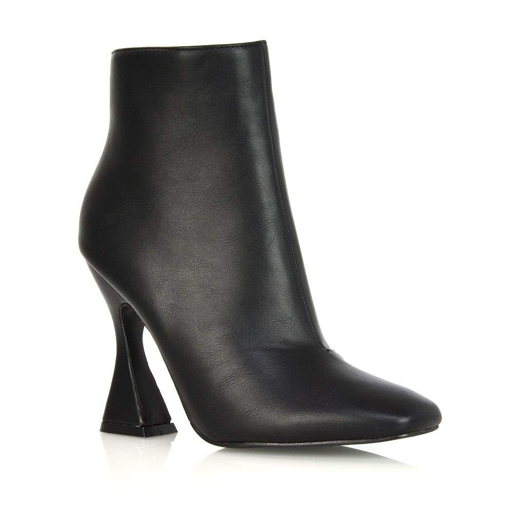 Women's Square Toe Ankle Boots with Zip - Stylish High Heel Booties for Casual, Party & Office Wear - Comfortable Ladies Fashion Shoes for Night Out, Dating & Work