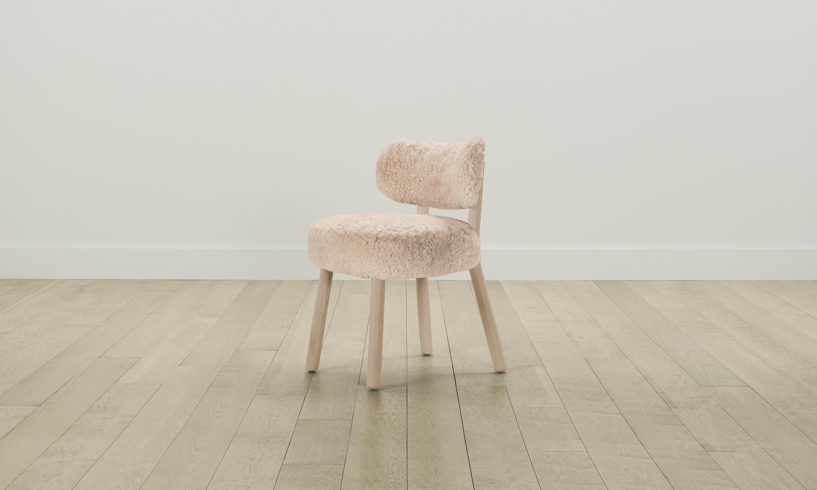 Premium Shearling Dining Chair - The Jane Chair for Modern Home & Restaurant Decor - Cozy Seating for Dining Room, Kitchen, and Cafe