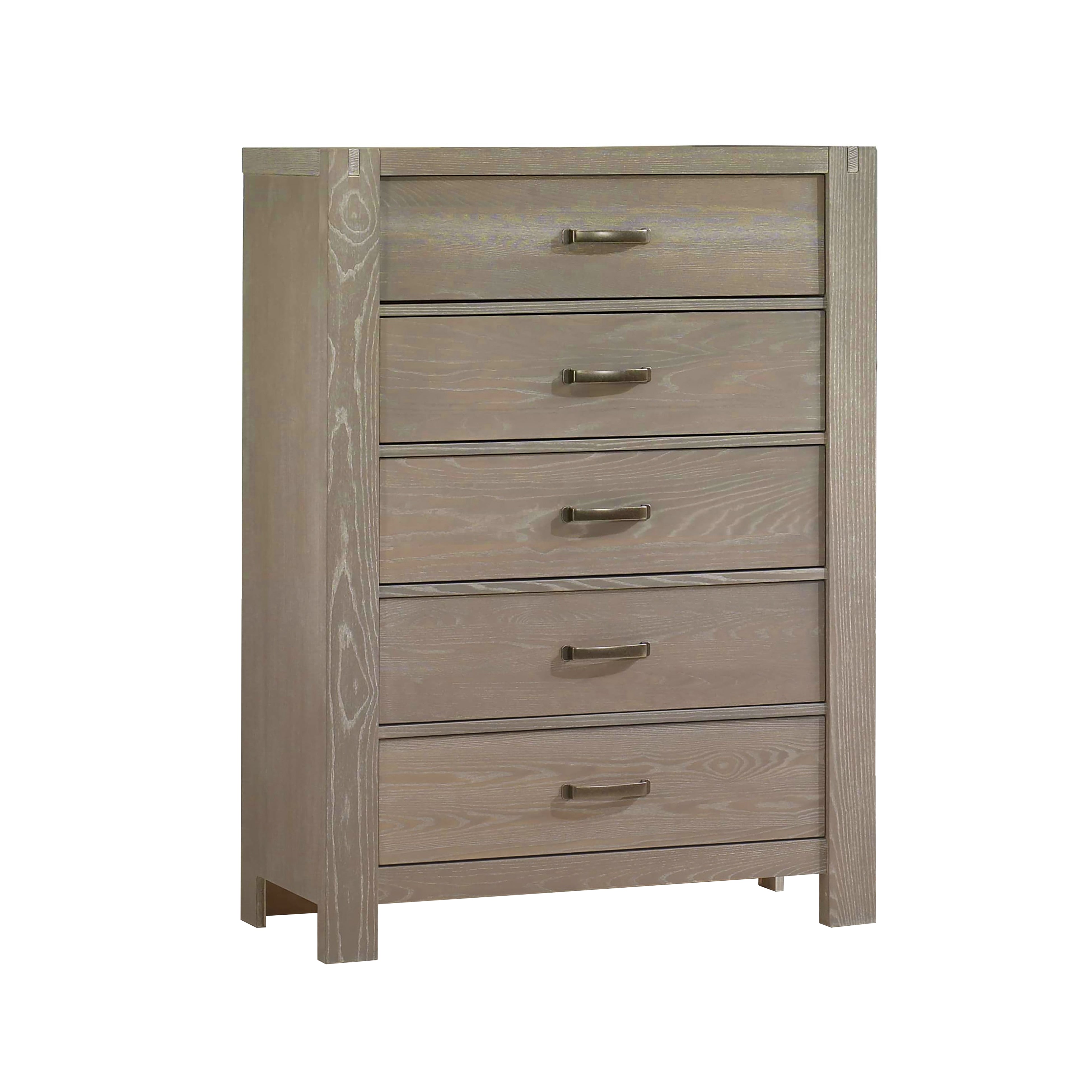 Natart Rustico 5-Drawer Solid Wood Dresser - Stylish Bedroom Storage for Clothes & Accessories